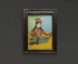 Reverse Glass Painting of a  Noblewoman