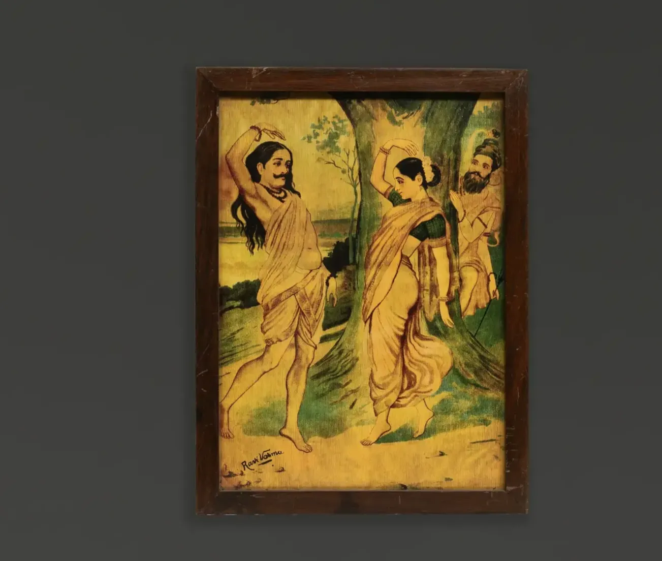 Bhasmasur Mohini : Raja Ravi Verma Lithograph
