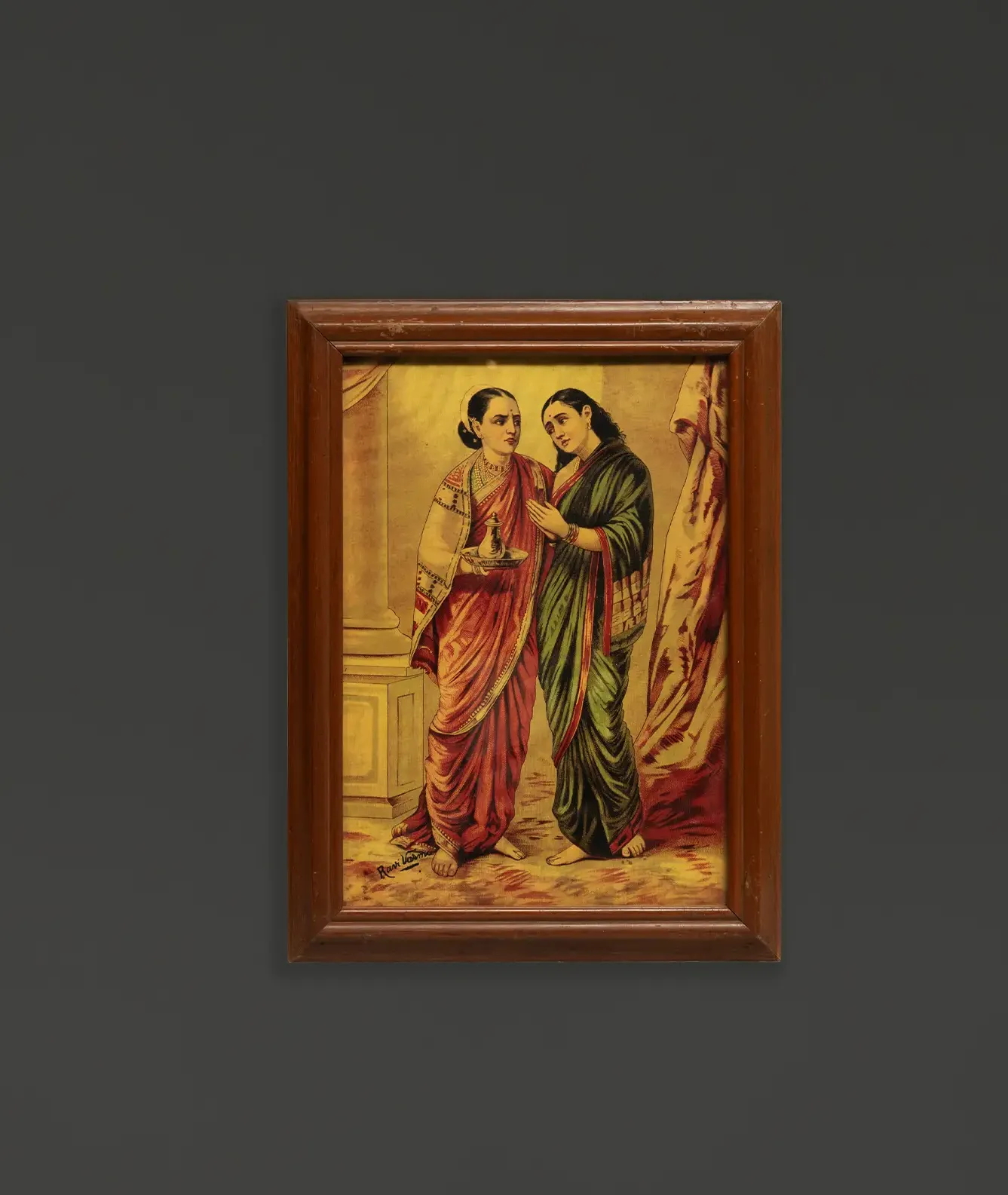 Draupadi Sangheshana : Raja Ravi Verma Lithograph