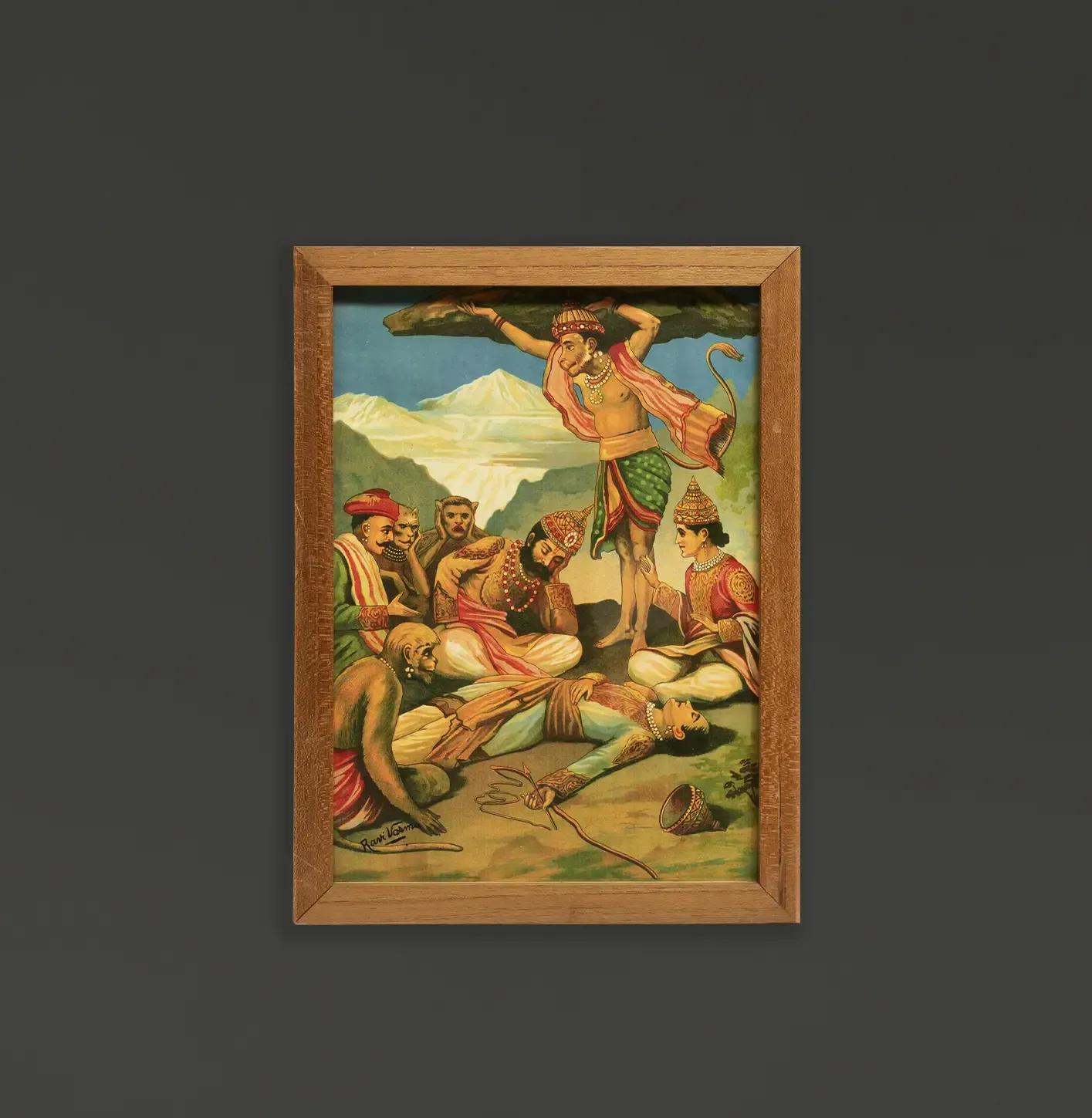 Laxman Shakti : Raja Ravi Verma Lithograph