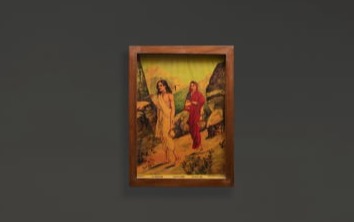 Satyavan Savitri : Ravi Varma Lithograph