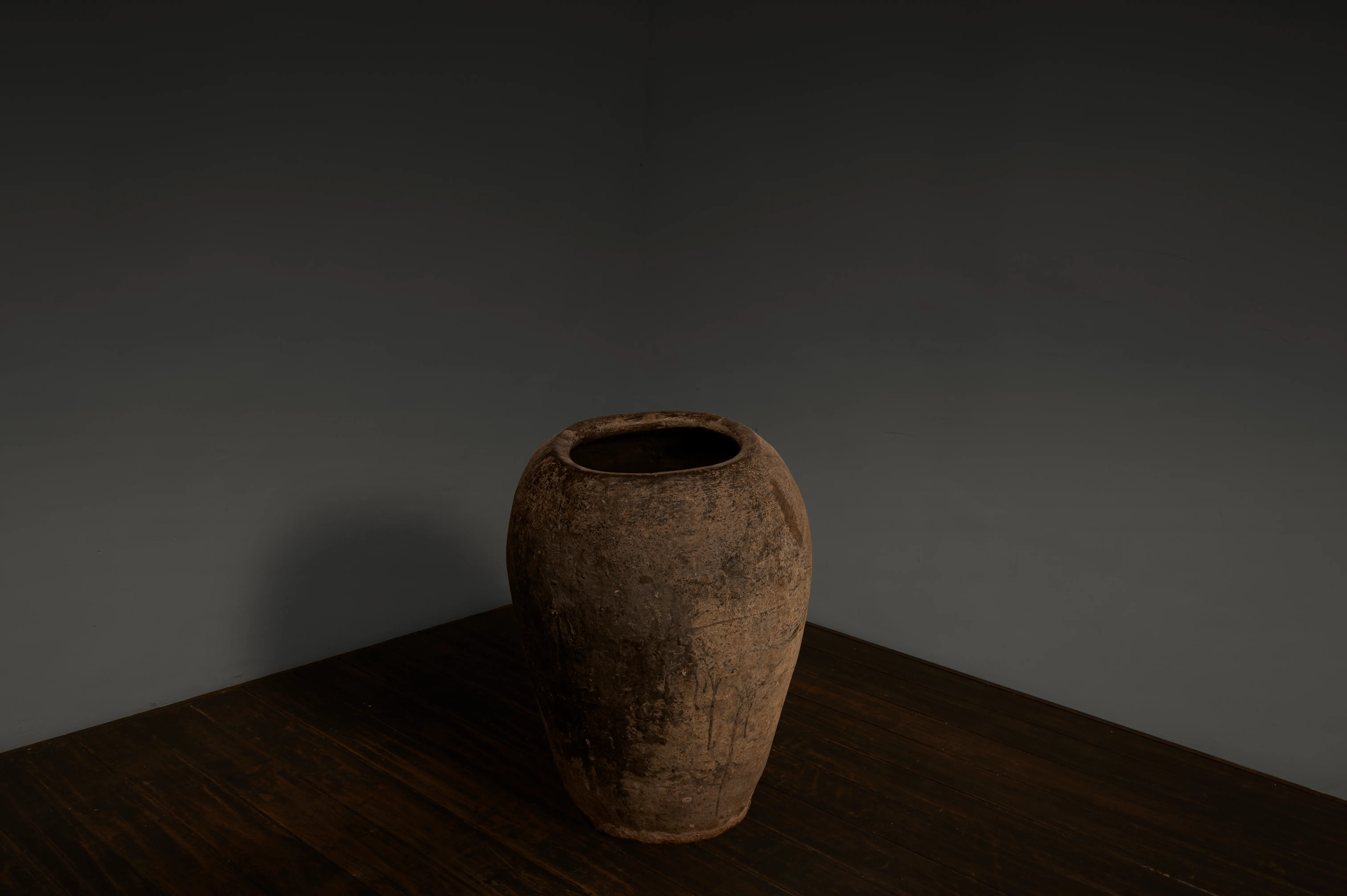 Vintage Black Clay Grain Pots